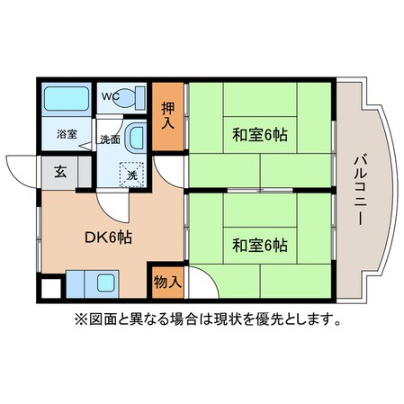 アコーシャル・ドゥのとがわの物件間取画像